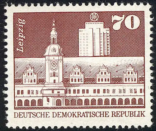 1881 Aufbau in der DDR Großformat 70 Pf ** postfrisch