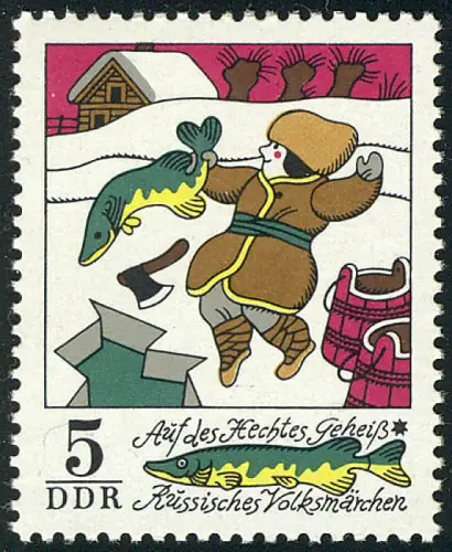 1901 Märchen Auf des Hechtes Geheiß 5 Pf **