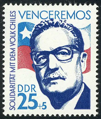 1891 Solidarité avec le Chili Allende 25+5 Pf **