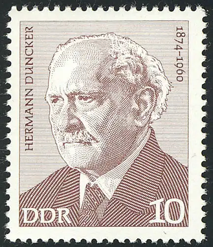 1910 Mouvement ouvrier Hermann Duncker 10 Pf **