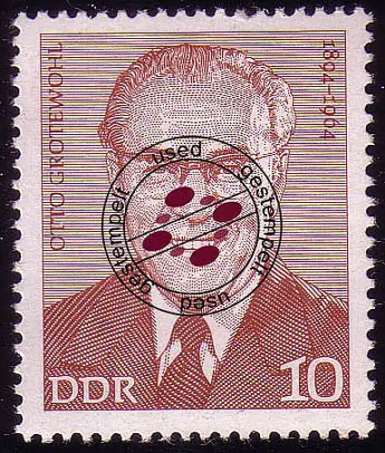 1912 Arbeiterbewegung Otto Grotewohl 10 Pf O gestempelt