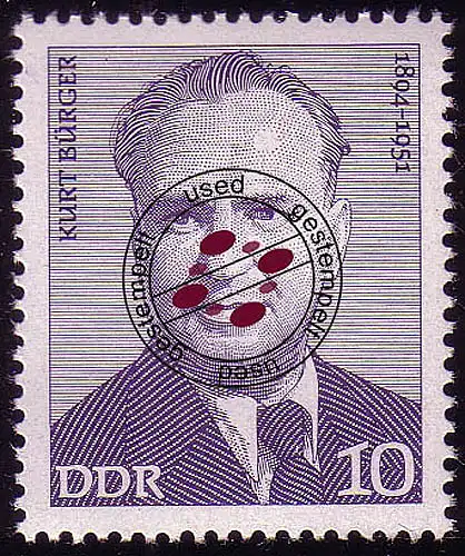 1916 Arbeiterbewegung Kurt Bürger 10 Pf O gestempelt