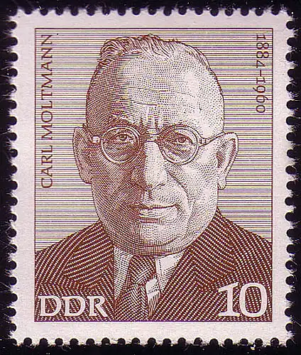 1917 Arbeiterbewegung Carl Moltmann 10 Pf **