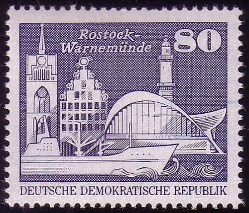 1920 Aufbau in der DDR Kröpeliner Tor 80 Pf **