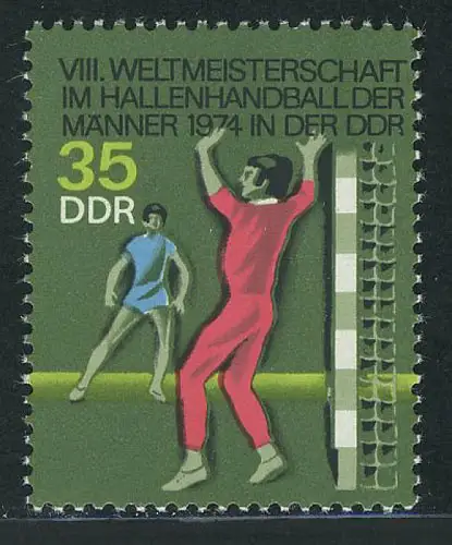 1930 Hallehandball-WM gardien de but 35 Pf **