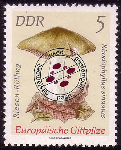 1933 Giftpilze Riesenrötling 5 Pf O gestempelt