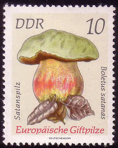 1934 Champignon venimeux Satanspilz 10 Pf **