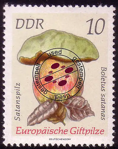 1934 Giftpilze Satanspilz 10 Pf O