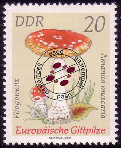 1936 Champignon venimeux champignon rouge mouche 20 Pf O tamponné
