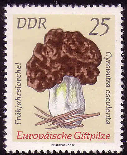 1937 Giftpilze Frühjahrslorchel 25 Pf ** postfrisch