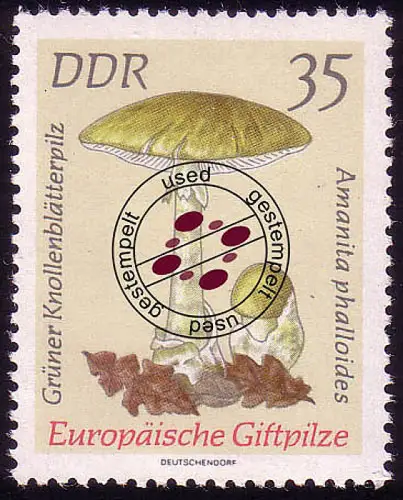 1939 Giftpilze Knollenblätterpilz 35 Pf O gestempelt
