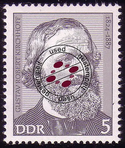 1941 Persönlichkeiten Robert Kirchhoff 5 Pf O gestempelt