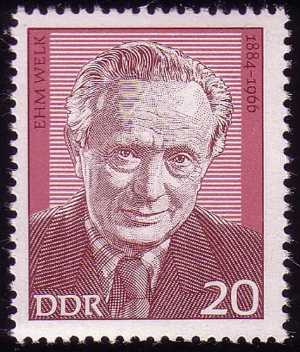 1943 Personnalités Ehm Welk 20 Pf **