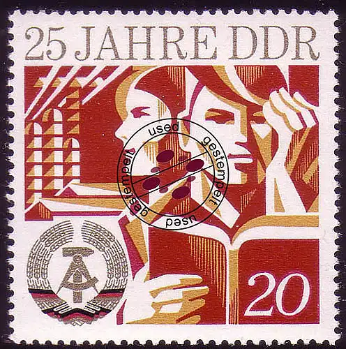 1950 25 ans RDA 20 Pf O O