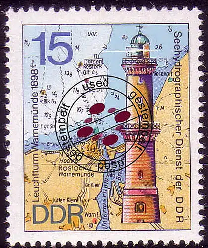 1954 Phares Èmünde Warneme 15 Pf O