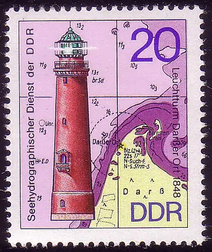 1955 Leuchttürme Darßer Ort 20 Pf **