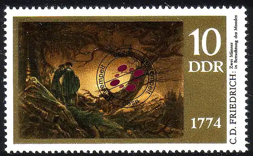 1958 Caspar David Friedrich Deux hommes 10 Pf O