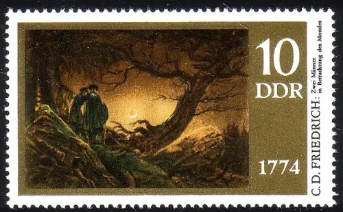 1958 Caspar David Friedrich Deux hommes 10 Pf **