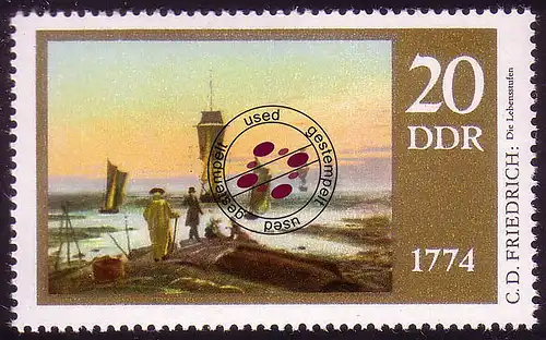 1959 Caspar David Friedrich Lebensstufen 20 Pf O gestempelt