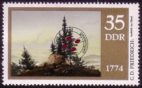 1961 Caspar David Friedrich Elbtal 35 Pf O