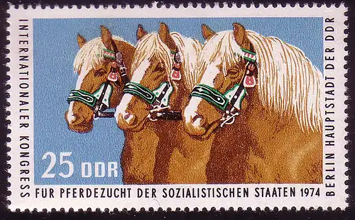 1971 Élevage de chevaux Haflinger 25 Pf **