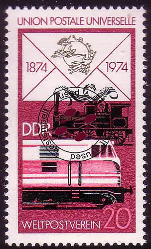 1985 100 Jahre UPU Diesellok 20 Pf O gestempelt
