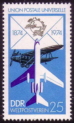 1986 100 Jahre UPU Düsenflugzeug 25 Pf **