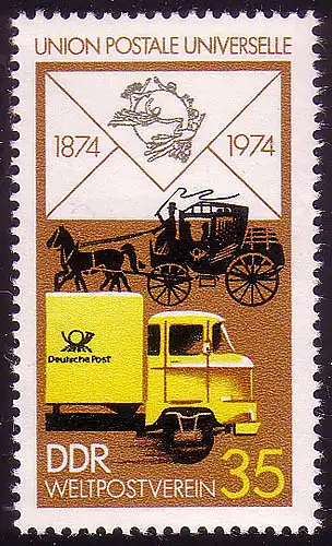 1987 100 ans UPU Postauto 35 Pf **