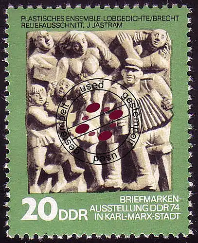 1989 Tag der Philatelisten 20 Pf O gestempelt