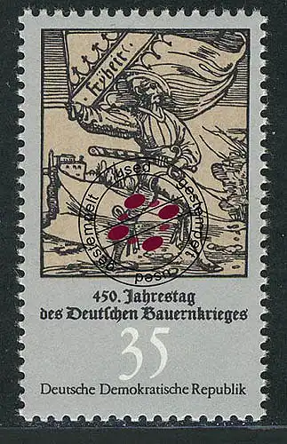 2017 Bauernkriege 35 Pf  O gestempelt