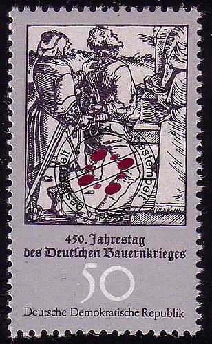 2018 Bauernkriege 50 Pf  O gestempelt