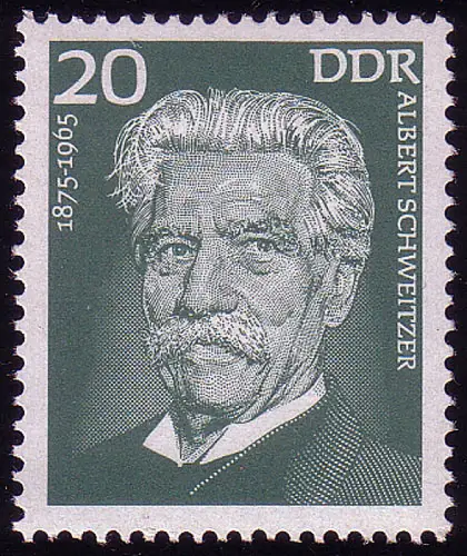 2027 Bedeutende Persönlichkeiten 20 Pf Albert Schweitzer **