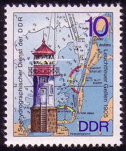 2046 Leuchttürme 10 Pf, postfrisch **