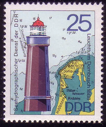 2048 Leuchttürme 25 Pf, postfrisch **