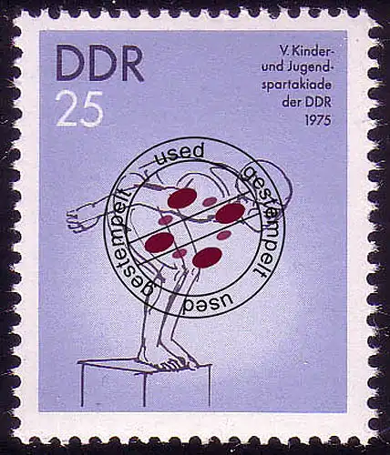 2067 Kinder- und Jugendspartakiade 25 Pf O gestempelt