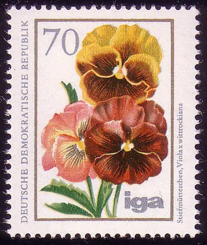 2075 Blumenzüchtungen 70 Pf Gartenstiefmütterchen **