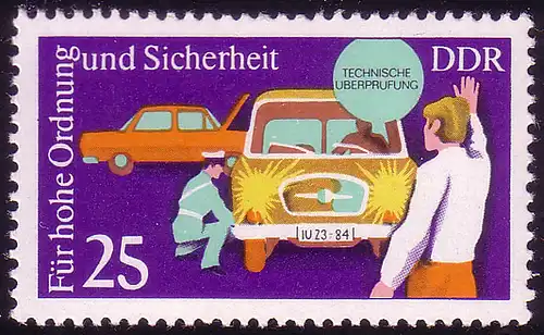 2081 Sécurité routière 25 Pf ** .