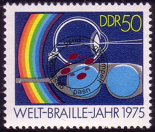 2092 Welt-Braille-Jahr 50 Pf O