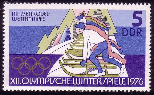 2099 Olympische Winterspiele 1975, 2. Dez. 5 Pf **
