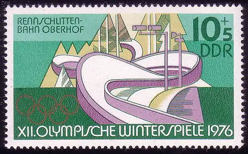 2100 Jeux olympiques d'hiver 1975, 2 déc. 10+5 Pf **