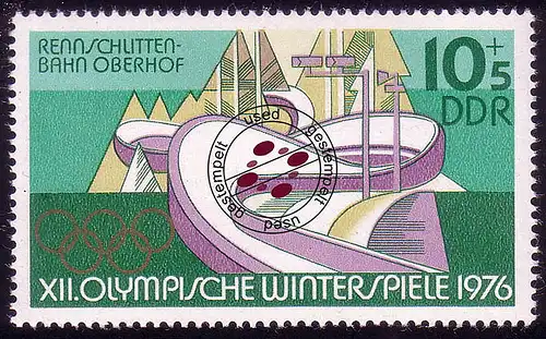 2100 Olympische Winterspiele 1975, 2. Dez. 10+5 Pf O