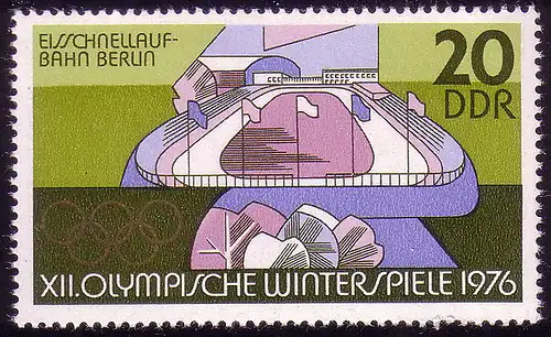 2101 Olympische Winterspiele 1975, 2. Dez. 20 Pf **