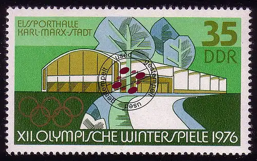 2103 Olympische Winterspiele 1975, 2. Dez. 35 Pf O