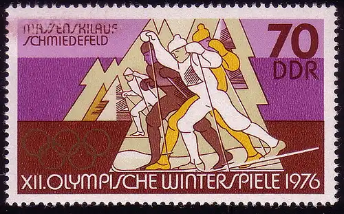 2104 Olympische Winterspiele 1975, 2. Dez. 70 Pf **