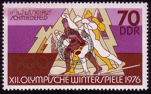 2104 Olympische Winterspiele 1975, 2. Dez. 70 Pf O