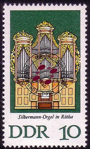 2111 Silbermann-Orgeln 10 Pf O gestempelt