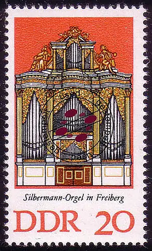 2112 Silbermann-Orgeln 20 Pf O gestempelt