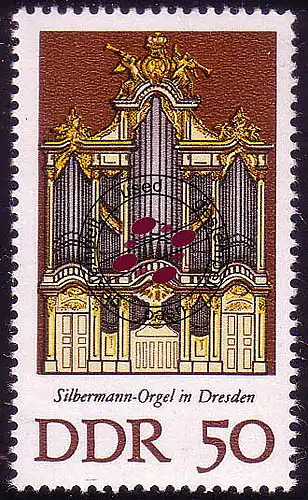 2114 Silbermann-Orgeln 50 Pf O gestempelt
