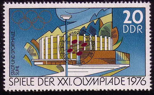 2128 Olympische Sommerspiele 1976, 20 Pf O gestempelt