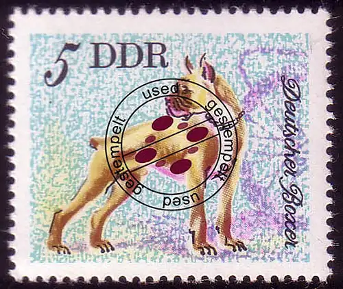 2155 Hunderassen 5 Pf Deutscher Boxer O